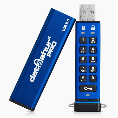 "ISTORAGE USB-Stick ""datAshur Pro 128GB"" USB-Sticks Gr. 128 GB, blau USB-Sticks"