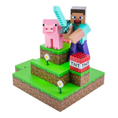 PALADONE LED Dekolicht "Minecraft Steve Diorama Leuchte", bunt, Lampen