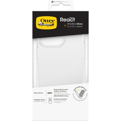 OTTERBOX Backcover "React Hülle für iPhone 15 Pro Max, sturzsicher inkl. Schutzglas", transparent, Apple iPhone 15 Pro Max, Hüllen, ultraschlank, schützende Hülle, Getestet nach Militärstandard Image