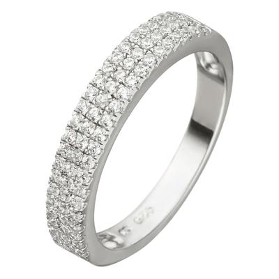 Silberring JOBO Gr. 60, silber (silber 925), Fingerringe, Damen, 60, Silber 925 (Sterlingsilber), 925 Silber mit 69 Zirkonia Image
