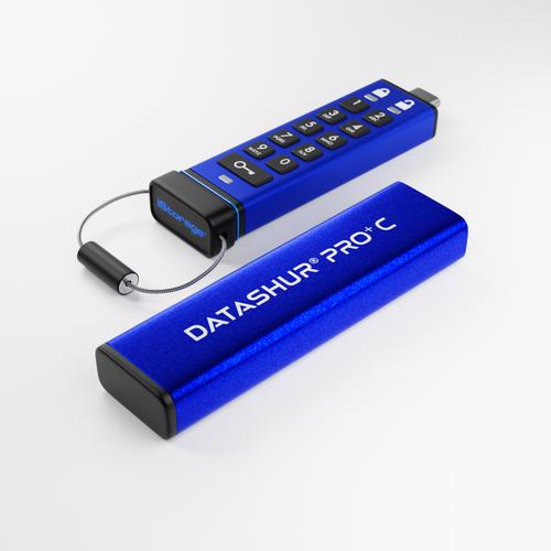 "ISTORAGE USB-Stick ""datAshur Pro+C"" USB-Sticks Gr. 256GB, blau USB-Sticks"