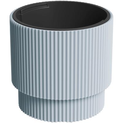 Blumentopf PROSPERPLAST "MILLY", grau (hellgrau), H:37,5cm Ø:39,5cm, Kunststoff, Pflanzgefäße