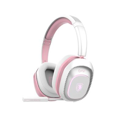SADES Gaming-Headset "Carrier SA-203", pink (weiß, pink), Kopfhörer, kabellos, Stereo, Over Ear, Bluetooth 5.0, 2,4G, 3,5 mm
