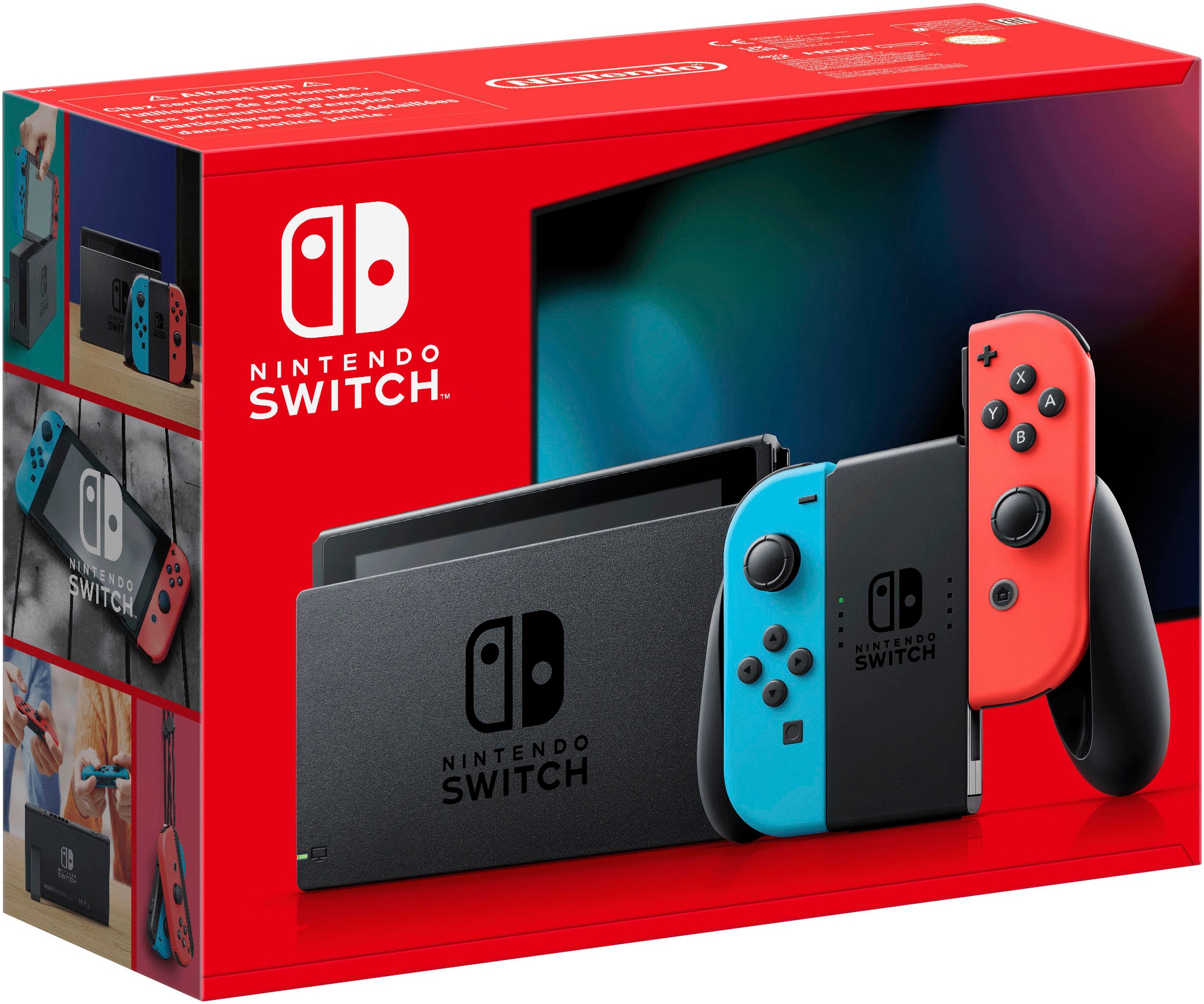 NINTENDO SWITCH Spielekonsole "Switch Neon-Rot/Neon-Blau", bunt (neonrot, neonblau), B:23,9cm H:10,2cm T:1,39cm, Spielekonsolen, Konsole r/b, Topseller