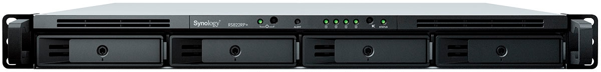 SYNOLOGY NAS-Server "RS822RP+", schwarz (schwarz, grau), B:43,1cm H:4,4cm T:48,4cm, NAS-Server, 4-Bay NAS-Rackmount Image
