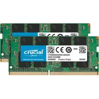 CRUCIAL Laptop-Arbeitsspeicher 16GB Kit (2 x 8GB) DDR4-3200 SODIMM Arbeitsspeicher Gr. 16 GB Kit (2 x 8 GB), 3200 MHz, grün Arbeitsspeicher