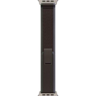 APPLE Smartwatch-Armband "49mm Trail Loop - M/L" Uhrenarmbänder blau (blau, schwarz) Ersatzarmbänder