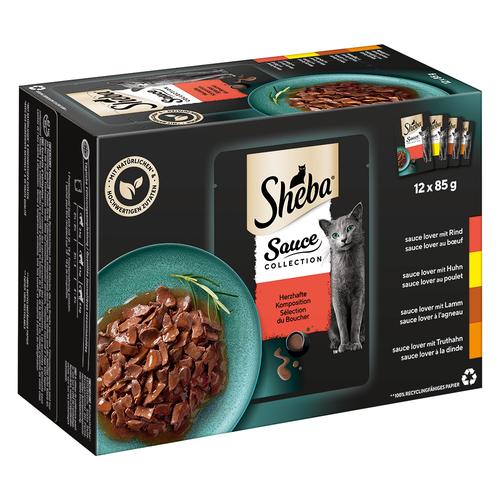 24x 85g Multipack Sheba Varietäten Frischebeutel Sauce Collection Katzenfutter nass