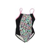 Speedo One Piece Swimsuit: Black Paisley Sporting & Activewear - Kids Girl's Size X-Small