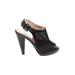 Coach Heels: Black Solid Shoes - Women's Size 6 - Peep Toe