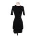 Topshop Casual Dress - Bodycon: Black Solid Dresses - Women's Size 2