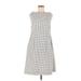 Lands' End Casual Dress - A-Line High Neck Sleeveless: White Dresses - Women's Size 6