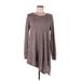 Apt. 9 Long Sleeve Top Brown Boatneck Tops - Women's Size Large