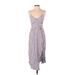 Derek Lam 10 Crosby Casual Dress - Midi: Gray Stripes Dresses - Women's Size 0