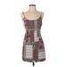LA Hearts Casual Dress - Mini Scoop Neck Sleeveless: Brown Dresses - Women's Size Small