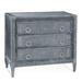 Birch Lane™ Jandre 3-Drawer 36" W Standard Dresser/Chest Wood/Wicker/Rattan in Blue | 32 H x 36 W x 20 D in | Wayfair