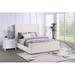 Coaster Nala Wingback Bed Upholstered/Polyester in Brown/White | King | Wayfair 302046KE