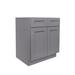 Ready To Ship Cabinets B24 Double Door Base Cabinet w/ Drawer & Shelf in Gray | 34.5 H x 24 W x 24 D in | Wayfair B24-GRS