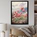 Winston Porter Retro Blooming Retro Tulips Mountain Flowerfield On Canvas Print Plastic | 44 H x 34 W x 1.5 D in | Wayfair