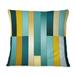 East Urban Home Green & Yellow Stripes Harmony V - Striped Printed Throw Pillow /Polyfill blend in Green/Yellow | 18 H x 18 W x 5 D in | Wayfair