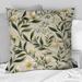 East Urban Home Zen Foliage II - Plants Printed Throw Pillow Polyester/Polyfill blend in Brown/Green/White | 16 H x 16 W x 5 D in | Wayfair