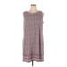 Magnolia Grace Casual Dress - Mini Crew Neck Sleeveless: Burgundy Dresses - Women's Size 2X-Large