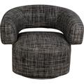 Fauteuil pivotant en polyester noir et blanc