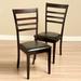 Crystal Leather Dining Room Chairs (Set of 2)