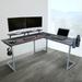 Sport Warrior L-Shaped Gaming Desk for Entryway Living Room，Office Room.