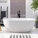 Alvana 59'' Freestanding Bathtub Solid Surface Soaking Tub