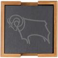 Derby County Schiefer-Untersetzer – 4er-Set