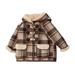 Cathalem Big Kid Coat Toddler Coats Coats for Juniors Girls Boys Girls with Thick Coat Of Long Woolen Cloth Coat Girls Light (Coffee 18-24 Months)