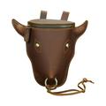 YUHAOTIN Fanny Pack Crossbody Men Head Layer Leather Leather Waist Bag Retro Cool Cow Head Hanging Bag Wear Waist Belt Cell Phone Bag Leather Bull Head Fanny Pack Phone Case Belt Bag for Men