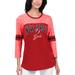 Women's G-III 4Her by Carl Banks Red New Jersey Devils Play The Game 3/4-Sleeve T-Shirt