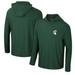 Men's Colosseum Green Michigan State Spartans Cloud Jersey Raglan Long Sleeve Hoodie T-Shirt