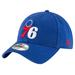 Men's New Era Royal Philadelphia 76ers Team 2.0 9TWENTY Adjustable Hat