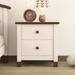 Wooden Nightstand with Two Drawers