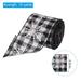 2.5 Inch x 10Yard Plaid Ribbons with Snowflake, Wired Ribbon, White Black