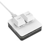 Chicmine Wired External Copy & Paste Keyboard with Type-C Interface 2 Keys Hot Swappable Mechanical Switch Keyboard Shortcuts with Colorful Backlight Mini Gaming Keyboard for Office Computer