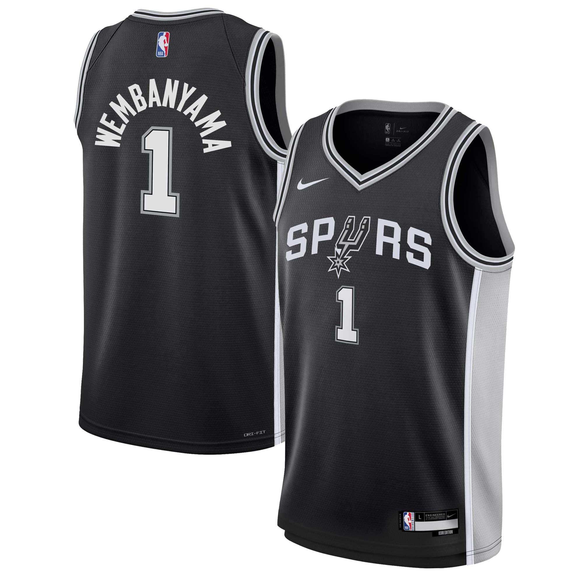 Maillot San Antonio Spurs Nike Icon Swingman - Victor Wembanyama - Jeunes - unisexe Taille: L (14/16)