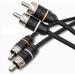 Elite Audio Premium Series 100% OFC Copper RCA Interconnects Stereo Cable 2 Channel 6 Cord (2 x RCA Male to 2 x RCA Male Audio Cable Double-Shielded with Noise Reduction 6 Feet Long)