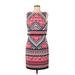 Vince Camuto Casual Dress - Sheath Crew Neck Sleeveless: Pink Color Block Dresses - Women's Size 8