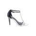 Calvin Klein Heels: Silver Shoes - Women's Size 7 1/2 - Open Toe