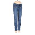 Paige Jeans - Super Low Rise Skinny Leg Boyfriend: Blue Bottoms - Women's Size 23 - Sandwash