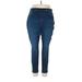 Simply Vera Vera Wang Jeans - Mid/Reg Rise: Blue Bottoms - Women's Size 1X - Sandwash