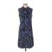 Tommy Hilfiger Casual Dress - A-Line Mock Sleeveless: Blue Dresses - Women's Size 4