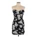 Mystic Casual Dress - Sheath Open Neckline Sleeveless: Black Floral Dresses - Women's Size Large