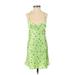 Zara Casual Dress - Mini: Green Tropical Dresses - Women's Size X-Small