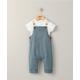 T-Shirt & Dungarees Outfit Set - Blue