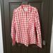 American Eagle Outfitters Tops | American Eagle Ladies' Sz 14 Button-Up Shirt (Red Plaid W/ Long Sleeves) Euc | Color: Red/White | Size: 14